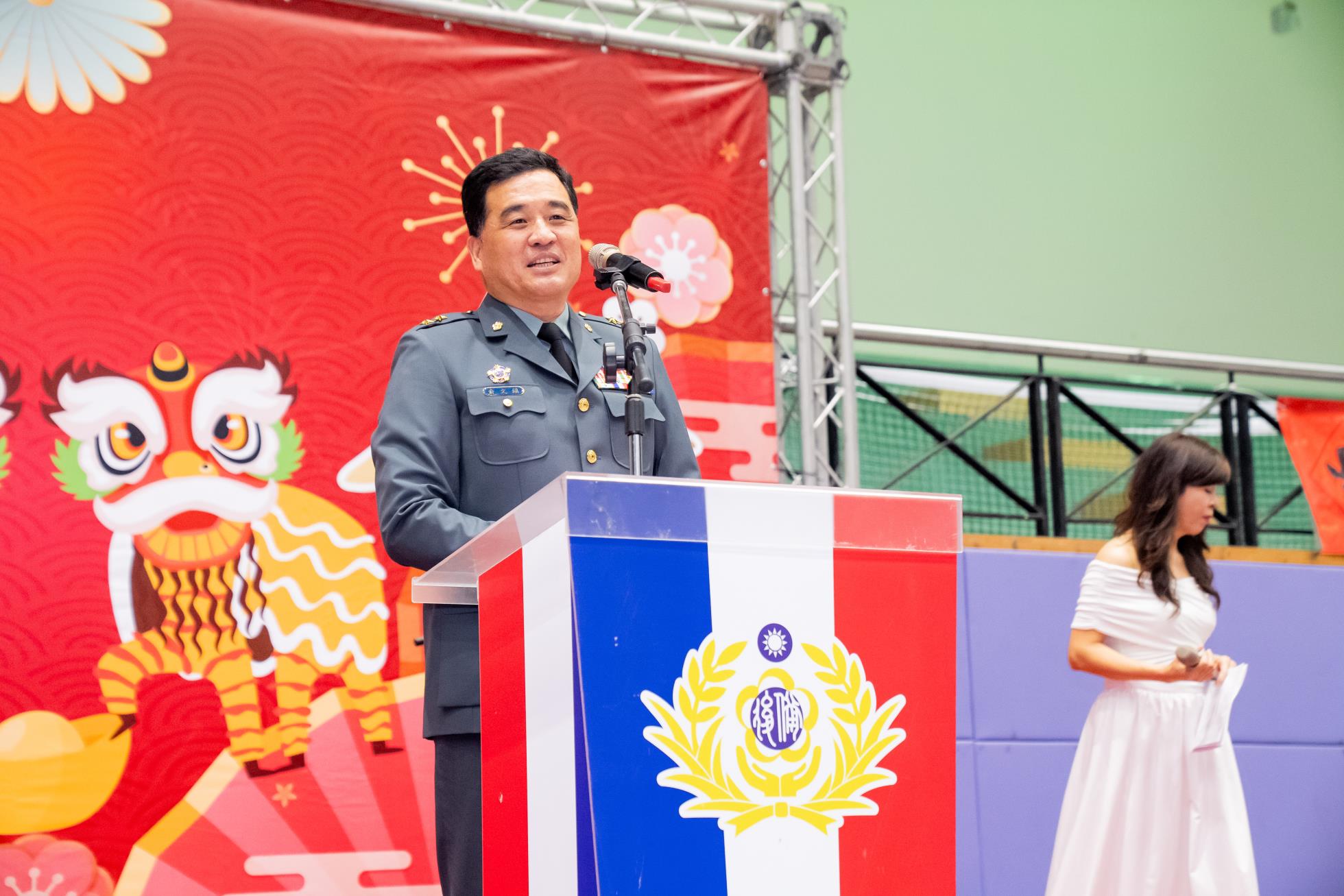 007.後備指揮部指揮官俞文鎮中將致詞時對本校全力支持大會表達感謝之意