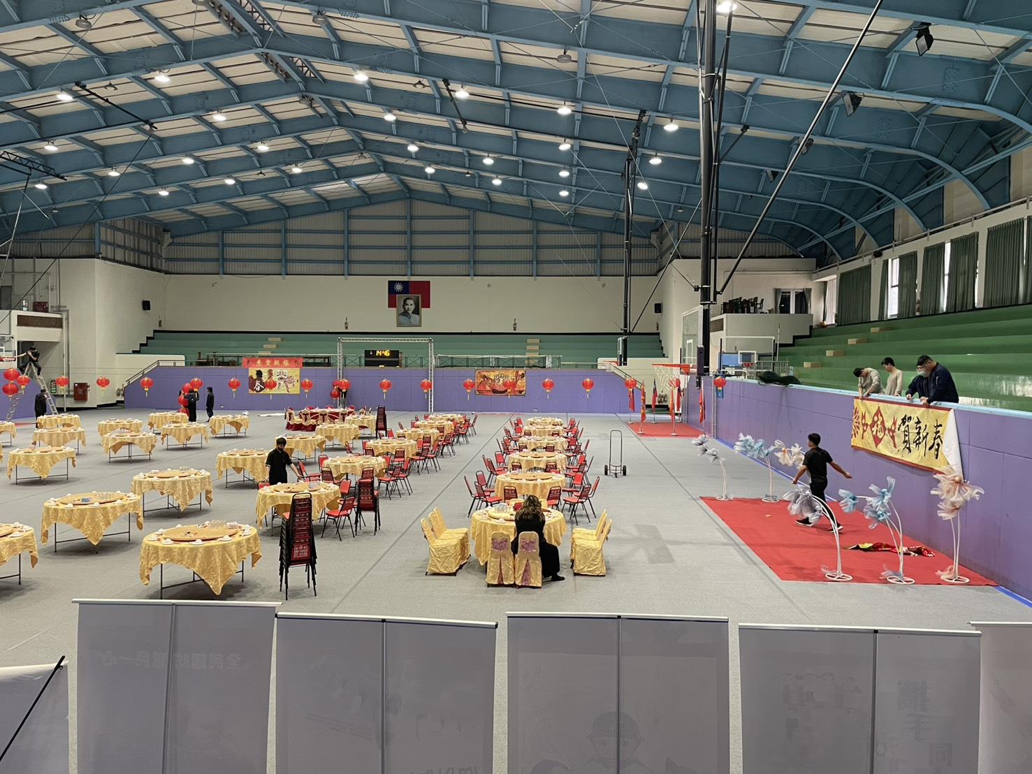 012.新竹後備指揮部全體官兵在有限的時間內完成各場域的佈置及典禮程序規劃 (餐會地點)