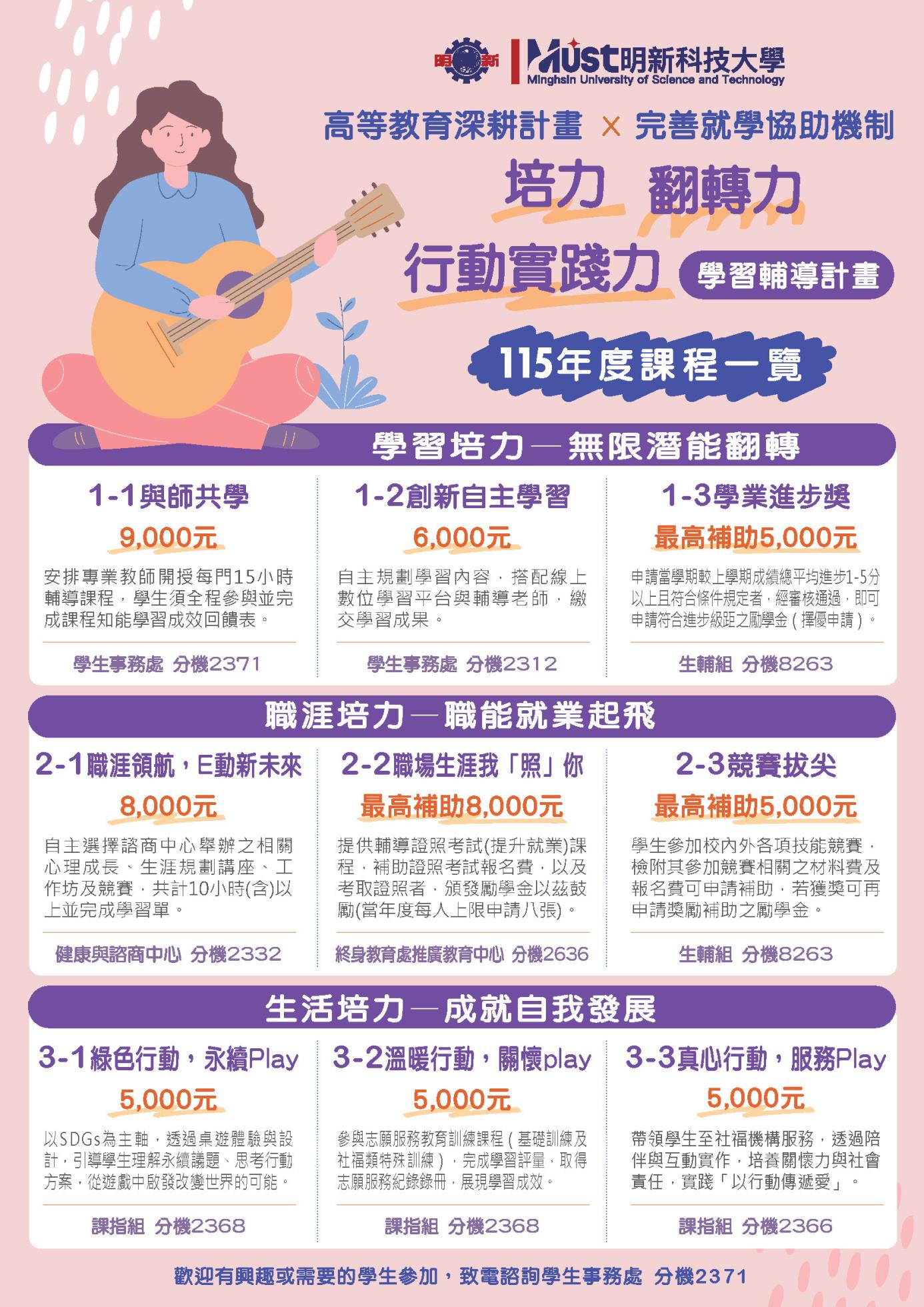 115課程一覽表
