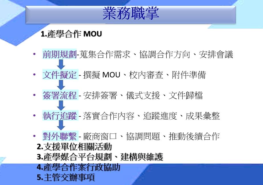 業務職掌
